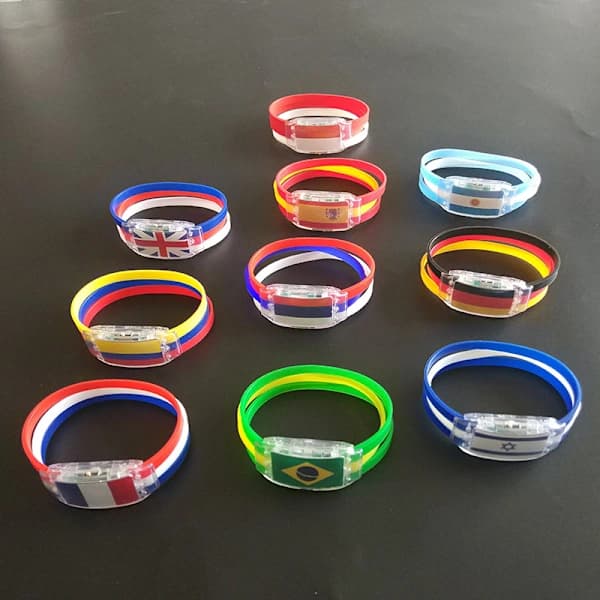 /EA/3 stk. LED-flag smykker til fodboldfans (Argentina)