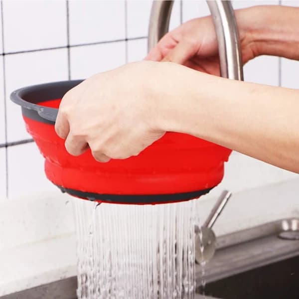 /EA/Set of 2 Collapsible Kitchen Colanders, Non-Toxic and Easy to Clean, 2