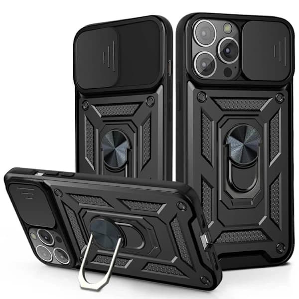 /EA/Camshield Mobilskal med Ringhållare iPhone 13 Pro - Svart Svart