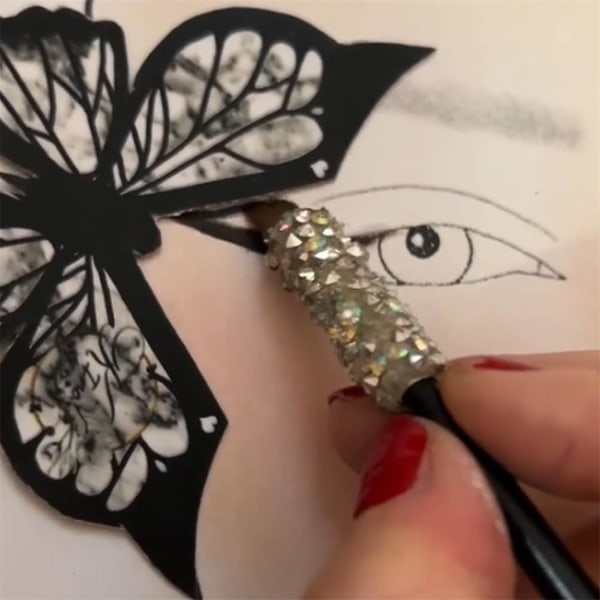 Fluttery Eyeliner Perfection Tool - Återanvändbar stencil för enkel fjärilsmakeup 3pcs
