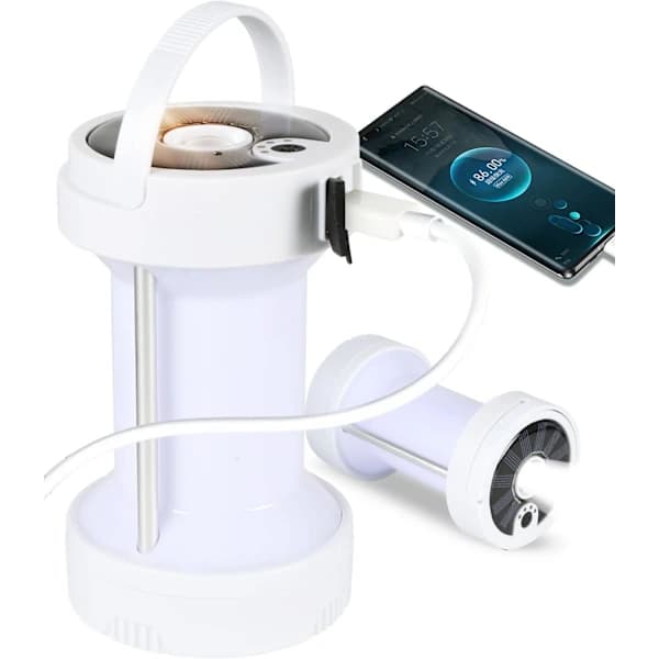 /EA/1800mah Oppladbart hvitt solcellecampinglys batteridrevet LE