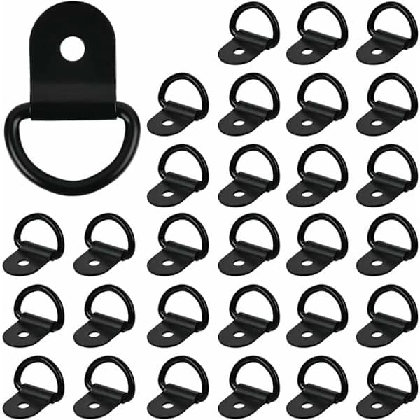 /EA/30 st Bindöglor D-ringar, Kraftiga Bindöglor D-krok Lastbilskrok Bindögla för Fixering av Bindöglor för Släpvagn Lastbil Båtar Bilar