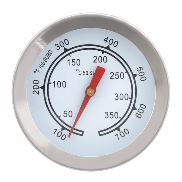 /EA/100~700℉ Grilltermometer i rustfrit stål Temperaturmåler Analog urskive Dobbeltskala