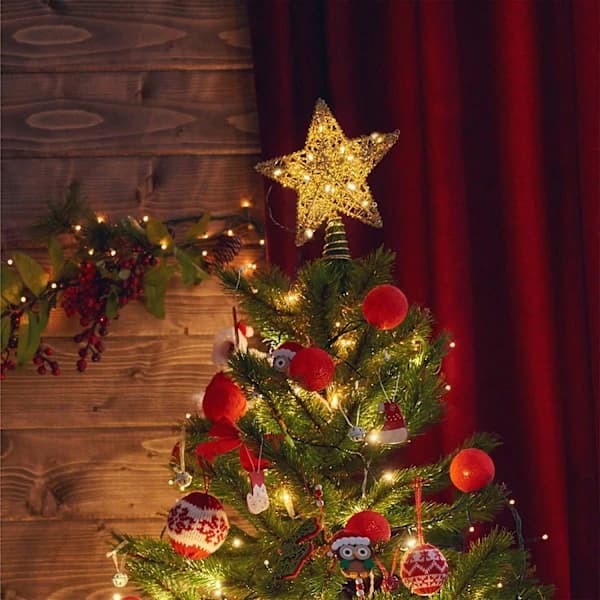 /EA/Stjerne til juletræ, juletræspynt, glitrende udsøgt
