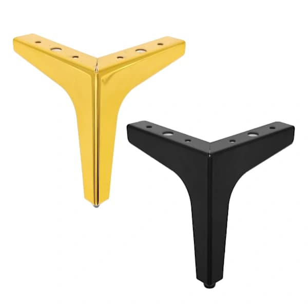 /EA/1 sæt med 4 (sort) 15 cm sølv metal møbelben, til skabe, s