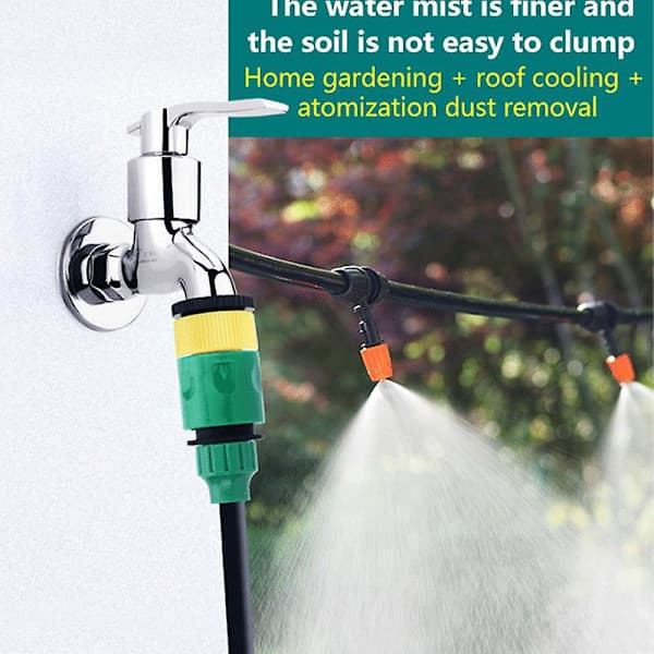 /EA/Vattendimma Sprinkler Kylsystem Bevattningskit Trädgård Munstycke Uteplats Spray (5m)