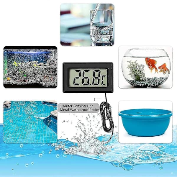 /EA/4x Digital LCD Termometer Temperaturmätare Med Extern Sensor För Kylskåp Frys A