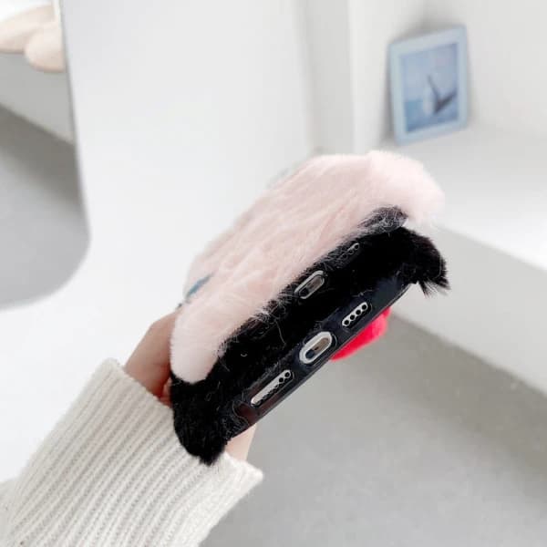 Jeg elsker deg Hjerte Fluffy Deksel til Rosa IPhone13