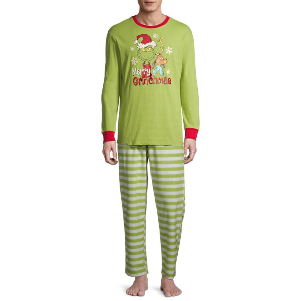 Grinchen som stal julen Herr Dam Glad Grinchmas Unisex Fleece Pyjamas Set Herr XL