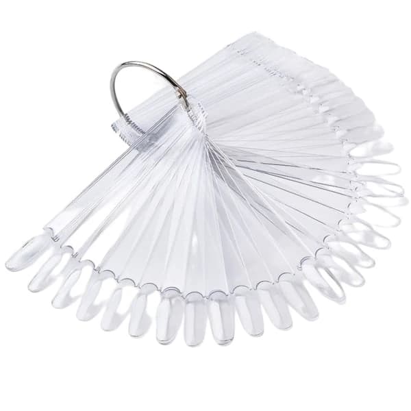 Displaytips / display för nagellacksprover 50 st tips Transpare Transparent
