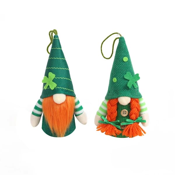/EA/Tomtedocka för Alla hjärtans dag-dekorationer, Grön Shamrock-hatt Wi