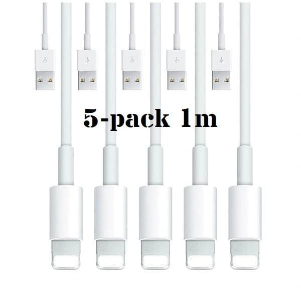 5-pak - Ladekabel Lightning iPhone - Oplader