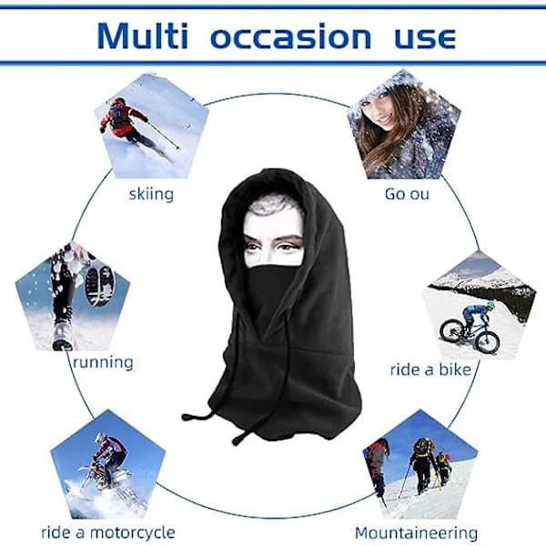 /EA/Termisk fleecehette, vinterhals Snoods Maske