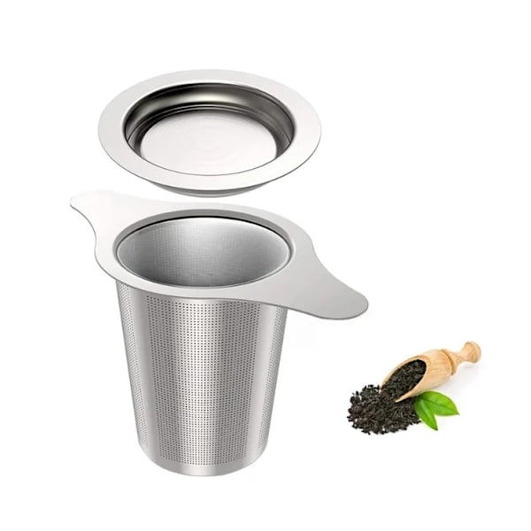 /EA/1 st Tefilter med handtag och lock, Teinfuser, Tefilter för kopp