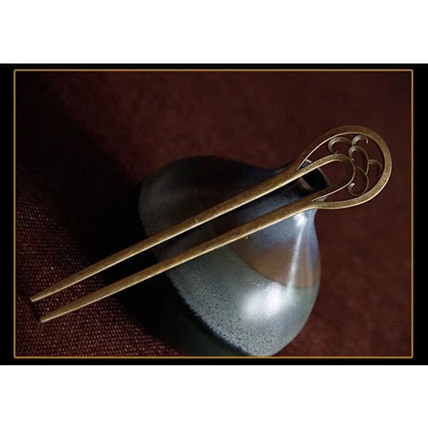 /EA/Sett med 3 metall U-formede hårnåler for kvinner, 16 cm