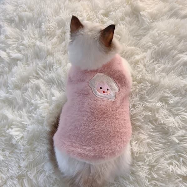 Sød Varm Tyk Veste til Kat og Hund til Efterår-Vinter | Strikket Polyester, Passer til Alle Årstider, Model med Træk over Hovedet, Kun Håndvask...