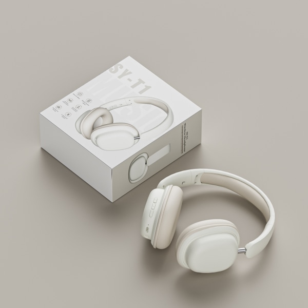 Nyligen populära trådlösa hörlurar med Bluetooth spelhörlurar och högt batteri (levereras med en spelspecifik plug-in mikrofon) Yunyan White