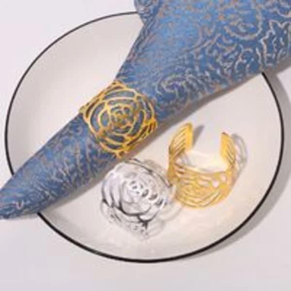 /EA/Guld Servietring 12 STK Jule Servietholder Servietring Serviet
