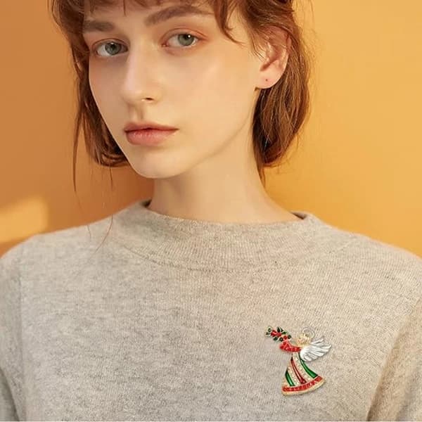 /EA/Julebrocher til kvinder Glitrende engelbroche Søde Christ