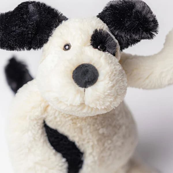 Jellycat Bashful Sort & Cremehvid Hvalp Blødt Legetøj 31cm