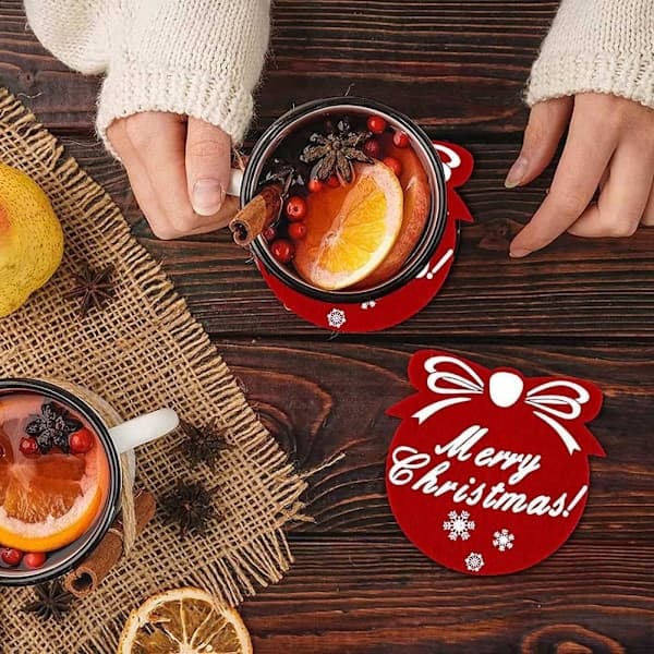 /EA/8-pakke (Apple-stil) Juleæble-underlag i æbledesign
