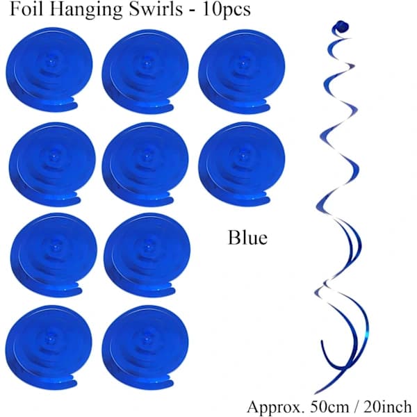 /EA/Blå bursdagspynt, bursdagsbanner festdekorasjon 43 deler