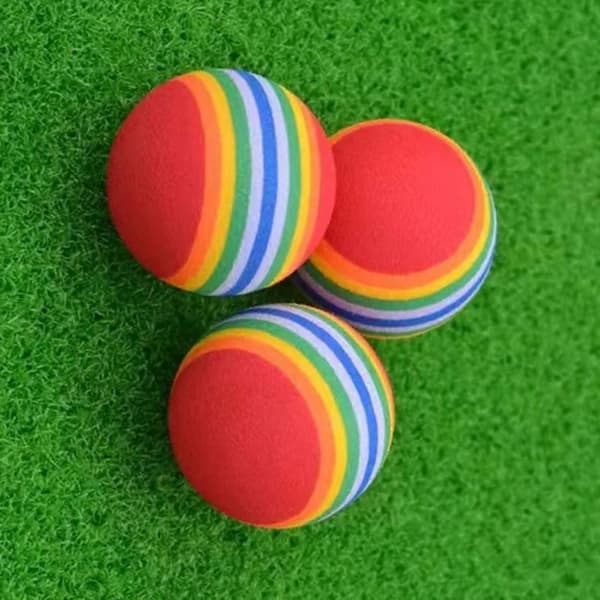 /EA/20 stk. Svampe Øvelsesbolde - Bløde Skum Elastiske Golfbolde til Indendørs/Udendørs Træning - Rød og Blå