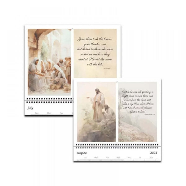 2024 Jesus Calendar Wall Art Calendar - Trykt i premium arkivpapir - Jesus Plakat 29x21 cm