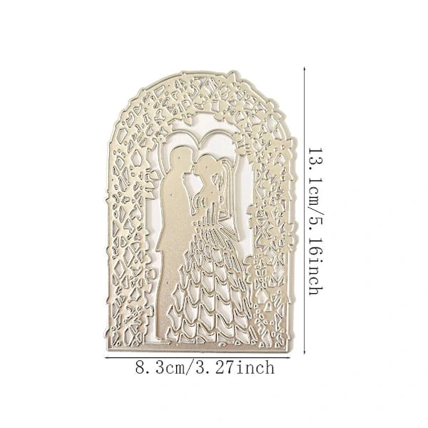 /EA/ Bröllopsram Metallskärformar Präglingsmall Stencil Scrapbooking Kort