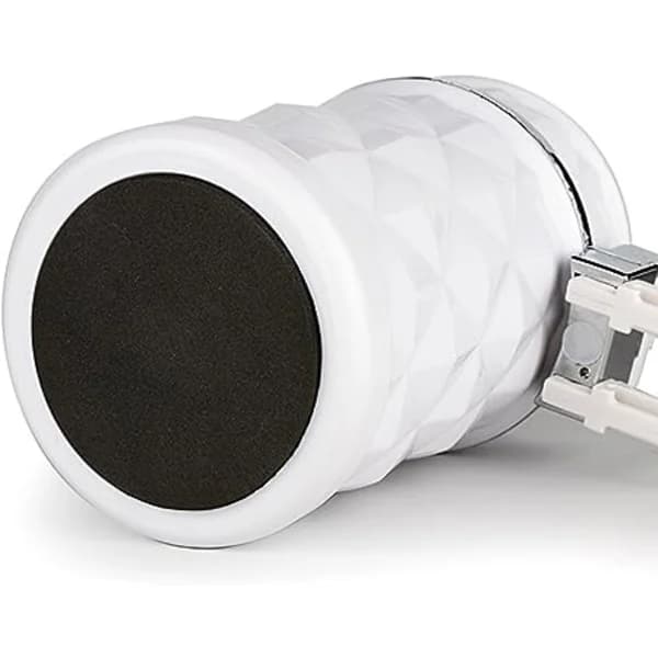 /EA/Vit Bärbar LED-askkopp med lock Diamantmönster Med bilhållare