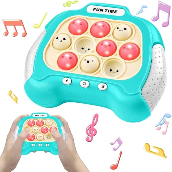 /EA/2 Blå Pop it Elektronisk Leke for Barn Voksne, Pop Fidget it Lys