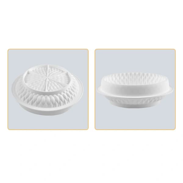 /EA/Hvid, 24*24*7cm rund silikone mousse kageform