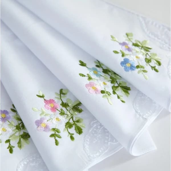 Broderte damehåndklær blonde sett 8 stk Stil 8