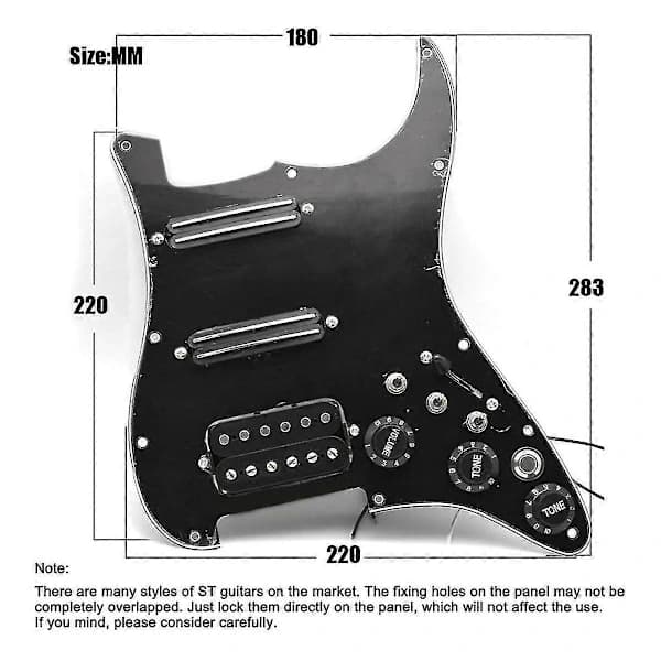 /EA/Elektrisk Gitarr Plektrumskydd Pickup Med Singlecut-Koppling Förladdat Gitarr Plektrumskydd För Strat G