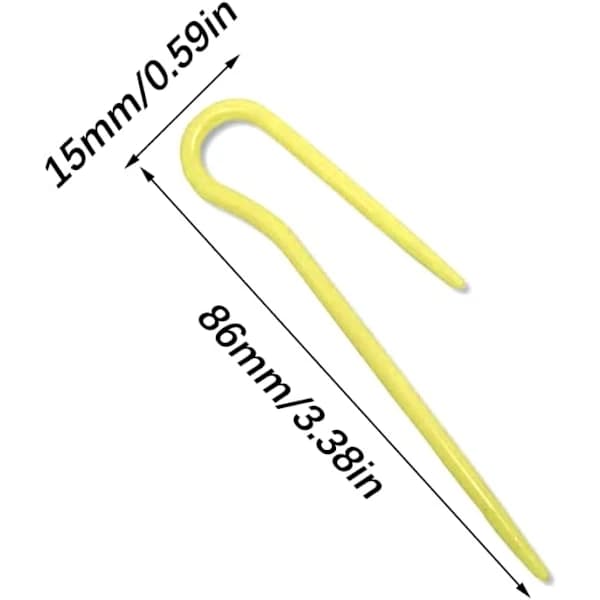 /EA/4 stk. U-formede drejenåle, strikkepindehjælp, farve