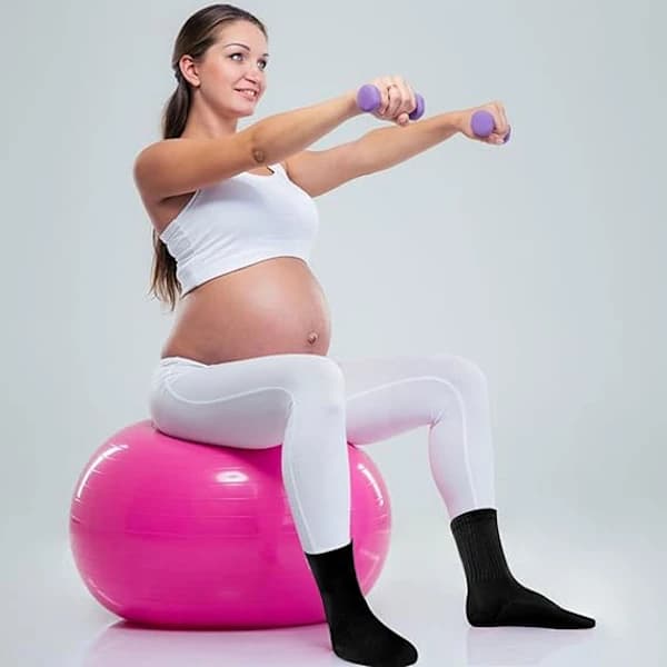 /EA/3 Par Skridsikre Dansegulvsstrømper - Varme Strømper - Sort