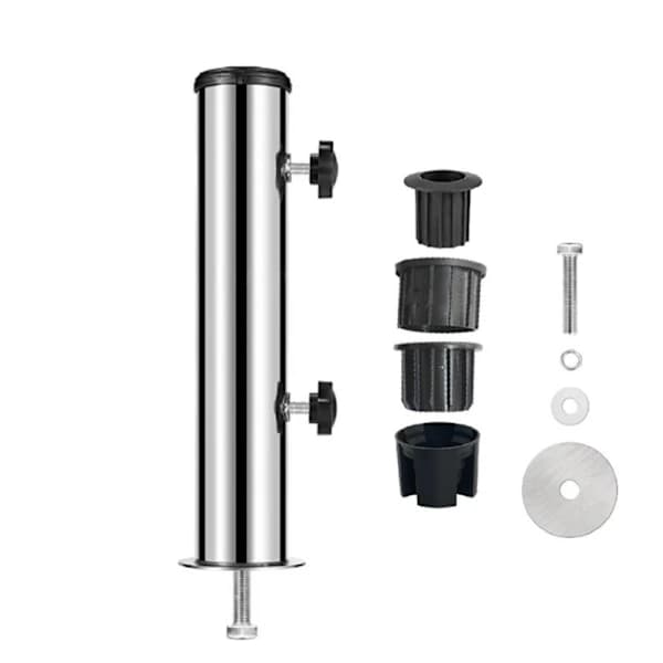 /EA/Parasollbase, Parasollmontering Ø54 mm i rustfritt stål,
