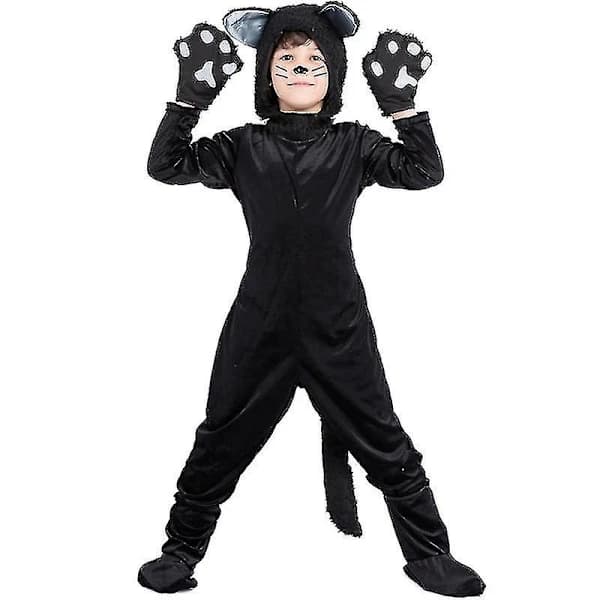 /EA/Cosplay-sæt til børn, sort kattedragt A 130 140cm