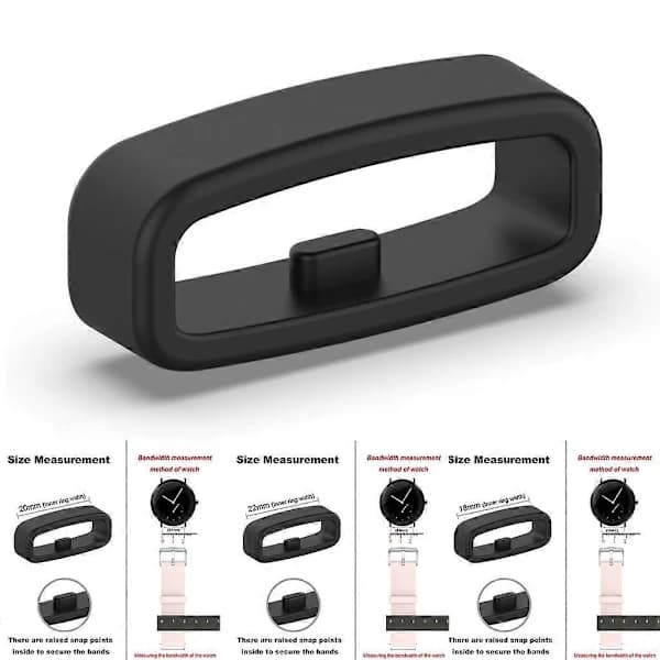 /EA/Silikonefastgøringsring 18/20/22mm Remholder Erstatningstilbehør 18MM Blå