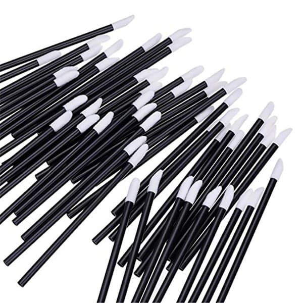 /EA/100 stk. Sorte engangs læbebørster Gloss Wands Makeup Kosmetisk Værktøj