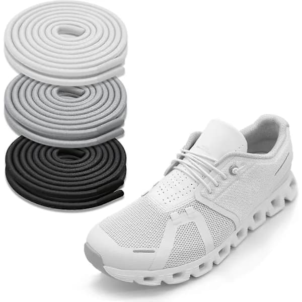 /EA/3 Par Elastiske Snørebånd til ON Cloud 5 Løbesko, Strækbart Bungee Tyndt