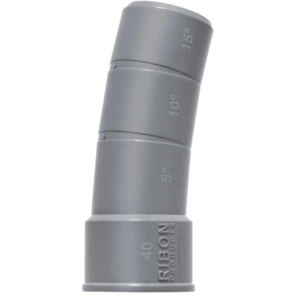 /EA/PVC-bend 40 mm multi-vinkel 5°/10°/15° hann hunn