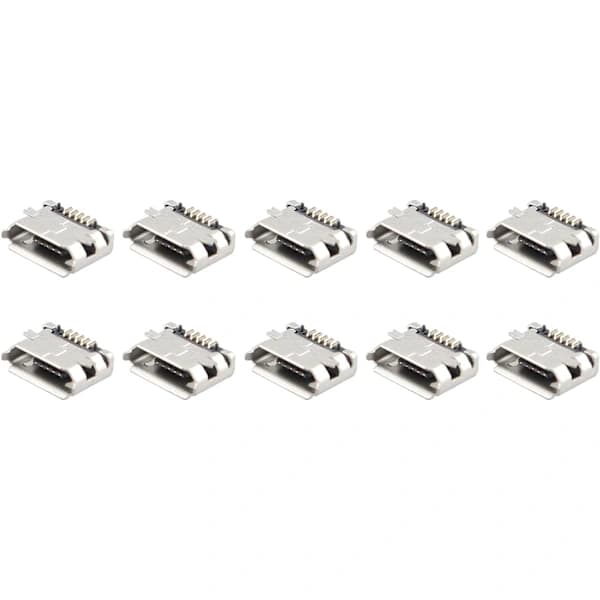 /EA/10-pakning Micro USB Type B Hunkontakt 180 Grader 5-polet SMD SM