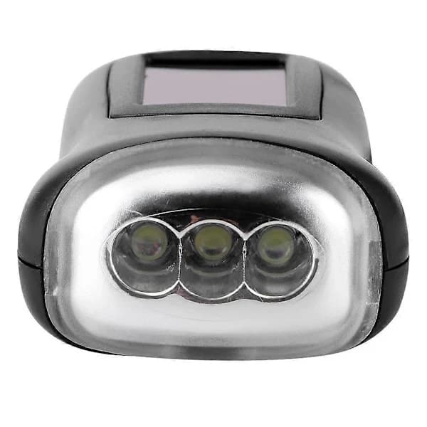 /EA/Håndsving Solcelleopladet Genopladelig Lommelygte LED Nøddynamolampe til Udendørs Camping
