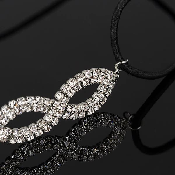 /EA/Dam Rhinestone Elastiskt Pannband Bling Kristall Mode Hårband