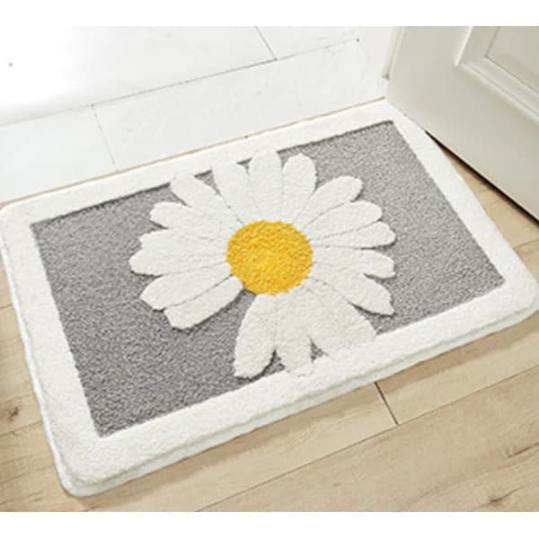 /EA/Daisy-moon grå 50*80 cm förtjockad halkfri badrumsmatta,
