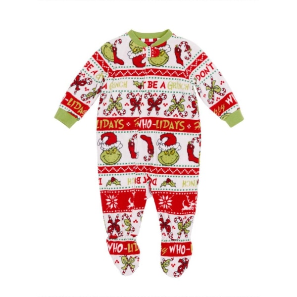 The Grinch who Stole Christmas Mænd Kvinder Merry Grinchmas Unisex Fleece Pyjamas Sæt baby 12M