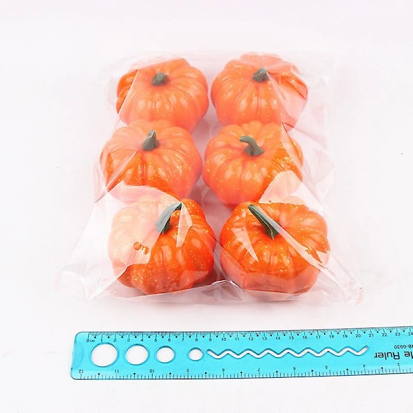 /EA/Simuleringsskum græskar 6 sæt Halloween dekoration græskar simuleringsgrøntsagslegetøj
