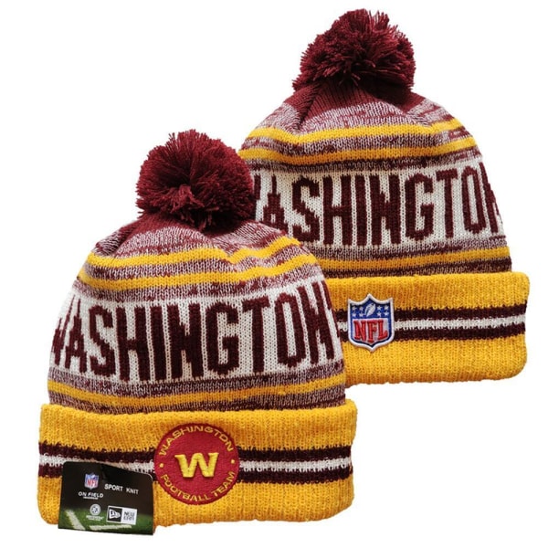 NFL Aldult Unisex American Football Sport Strik Beanie Hat Fleeceforet En størrelse passer til de fleste Washington fotbollslag
