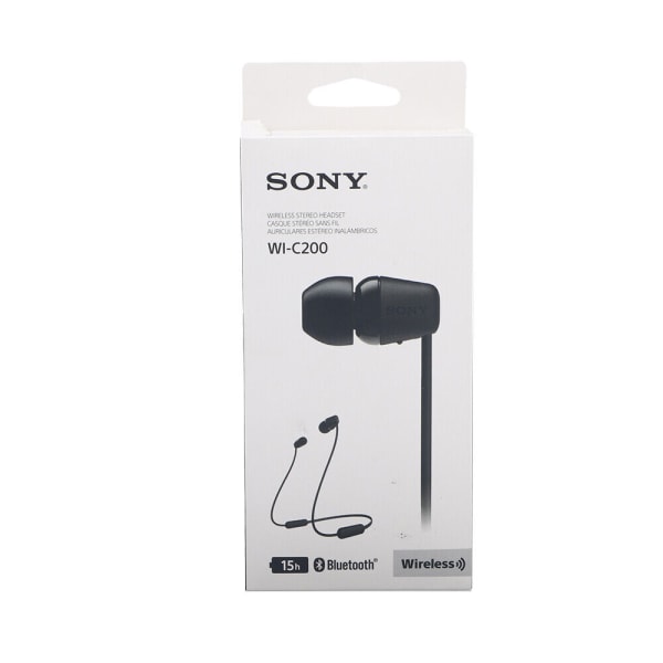 Sony WI-C200 trådløs stereo Bluetooth-hodetelefon - Hvit